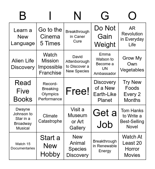 2024 Bingo Card