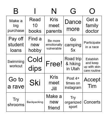 2024 Bingo Card