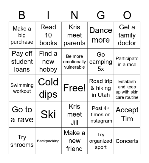 2024 Bingo Card