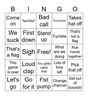 Matt during Packers game bingo Card