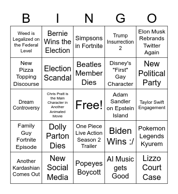 2024 Bingo Card