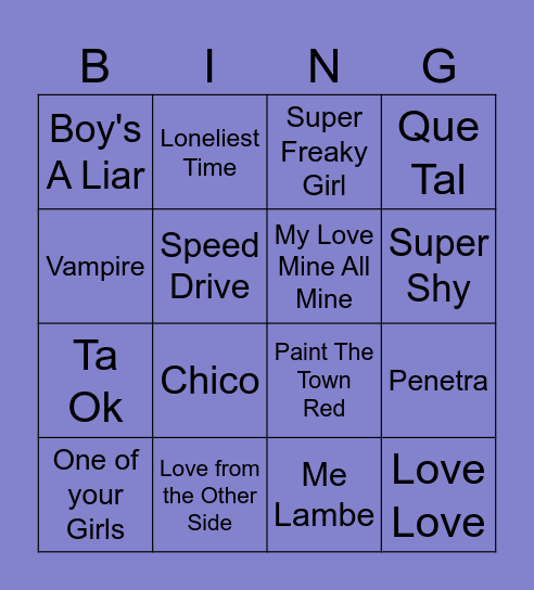 bingo Card