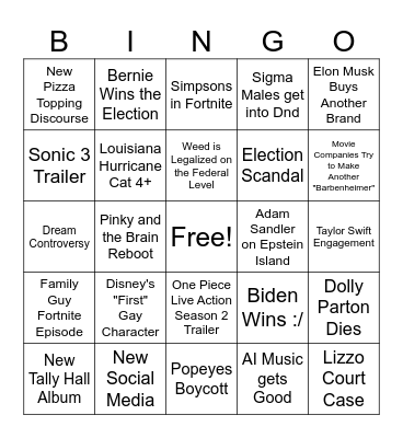 2024 Bingo Card