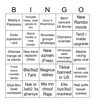 2024 Laslas Bingo Card