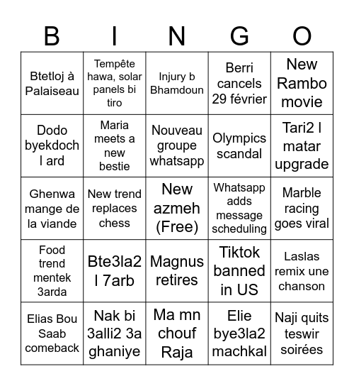 2024 Laslas Bingo Card