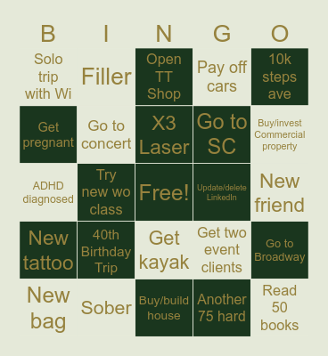 BB 2024 Bingo Card Bingo Card