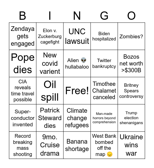 2024 Bingo Card