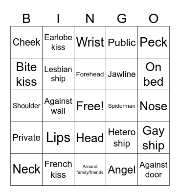 KISS BINGO Card