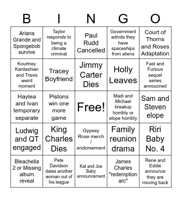 2024 Bingo Card