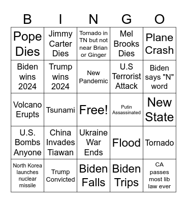 2024 Bingo Card