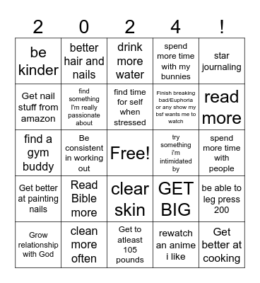 2024 BINGO BOARD Bingo Card