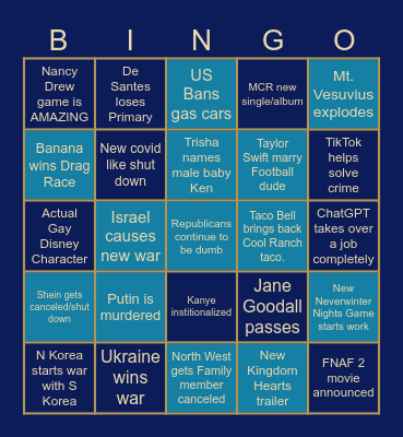 2024 BINGO CARD Bingo Card