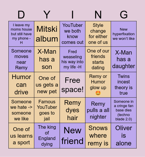 2024 predictions Bingo Card