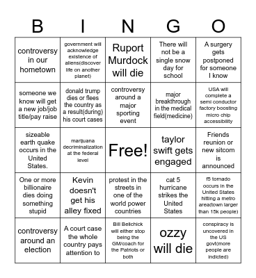 2024 BINGO Card Bingo Card