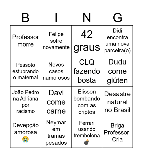 2024 Bingo Card