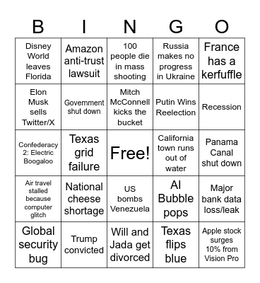 2024 Bingo Card