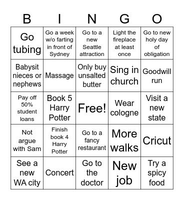 Von Bingo Card