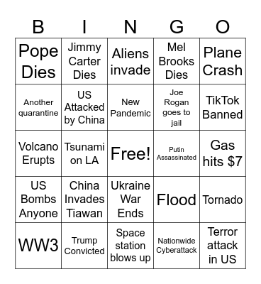 2024 Bingo Card