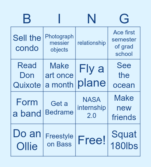 2024 Bingo for Sophia Bingo Card
