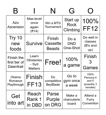 Albert Finally Does Something with his life :3 Bingo Card