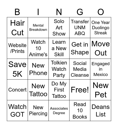 2024 PREDICTIONS Bingo Card