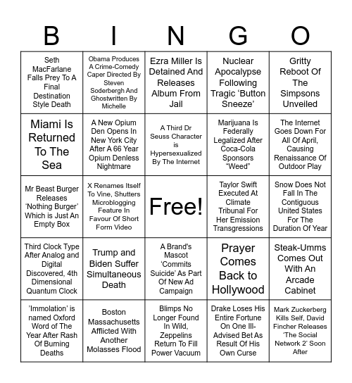 2024 Bingo Card