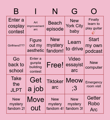 Phoenix’s 2024 bingo Card