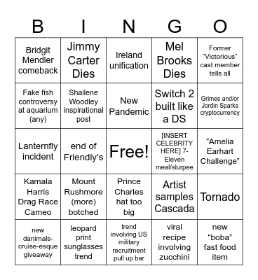 2024 Bingo Card