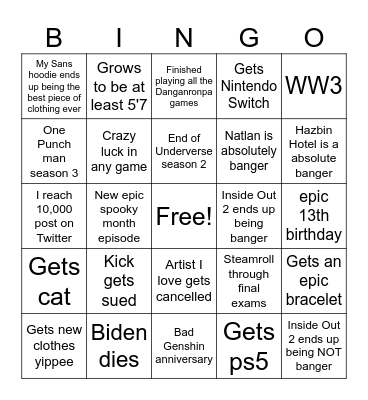 2024 hehe Bingo Card