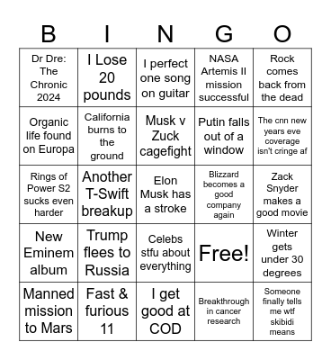Bingo Bongo Bingo Card