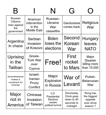 2024 Bingo Card