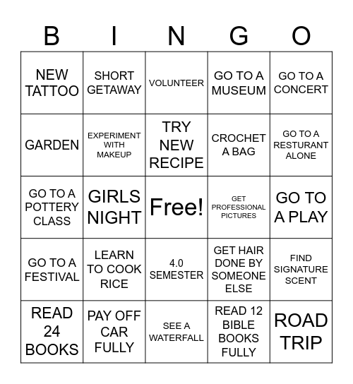 2024 BINGO Card