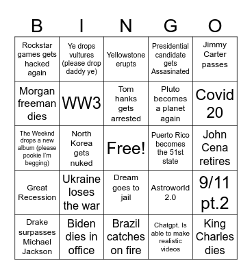 2024 Bingo Card