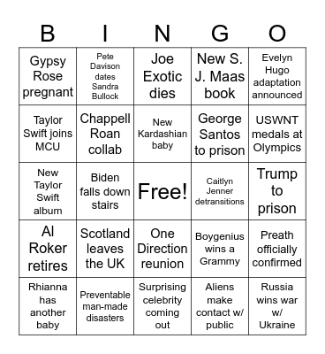 2024 BINGO! Bingo Card