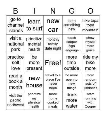 2024 Bingo Card