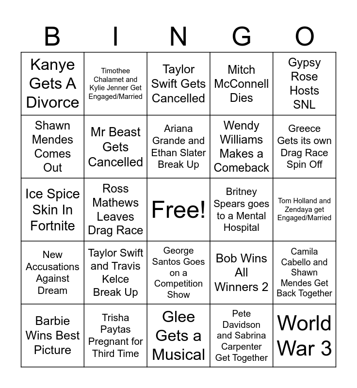 2024 Bingo Bingo Card   2024 Bingo 