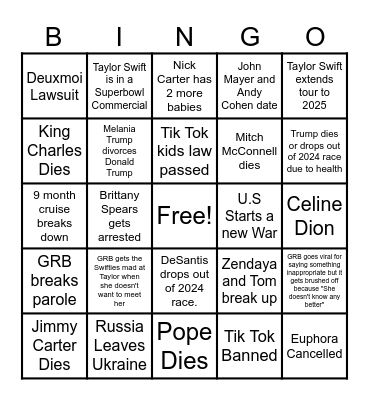 2024 Bingo Card