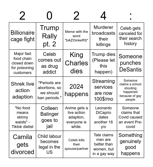 2024 bingo Card
