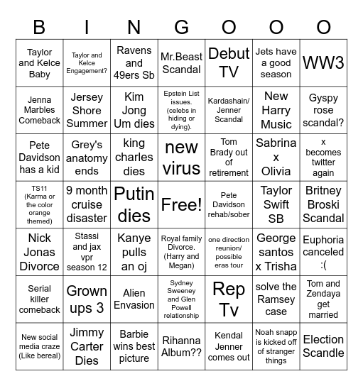 2024 Bingo Card