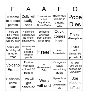 2024 Bingo Card