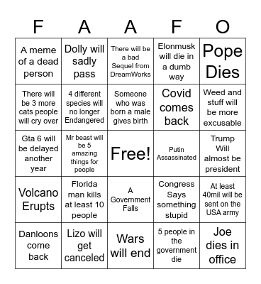 2024 Bingo Card