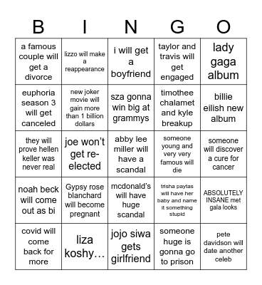 2024 BINGO CARD Bingo Card