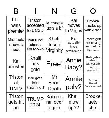 LLL BINGO 2024 Bingo Card