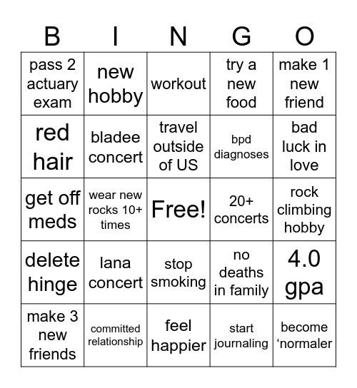 2024 Bingo Card