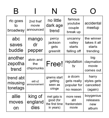 2024 BINGO Card