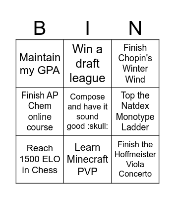 (most of these will never happen) Bingo Card