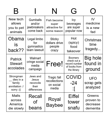 2024 Bingo Card