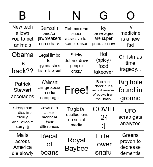 2024 Bingo Card