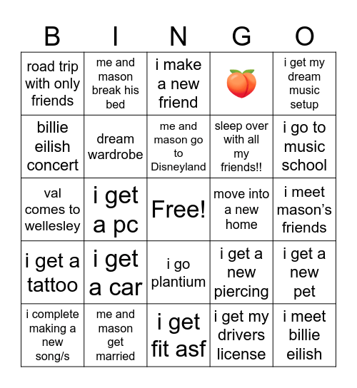 2024 Val Bingo!! Bingo Card