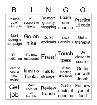 2024 Bingo Card